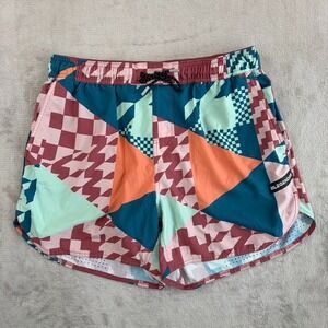 LEGENDS Luka Shorts in Abstract Art Geometric Men Large Lined Performance Gym